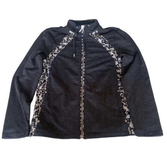 Chico’s Zenergy Knit Collection Animal Trim Set Charcoal Size 0 - Picture 2 of 10